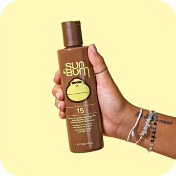 Sun Bum SPF 15 Browning Lotion, Vegan and Hawaii 104 Act Compliant (Octinoxate & Oxybenzone Free) Broad Spectrum Moisturizing UVA/UVB Sunscreen Tanning Lotion with Vitamin E, 8.5 oz, 2 Pack
