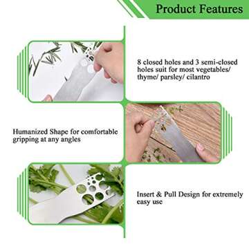Durable Stainless Steel Herb Stripper for Quick Prep