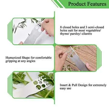 Durable Stainless Steel Herb Stripper for Quick Prep