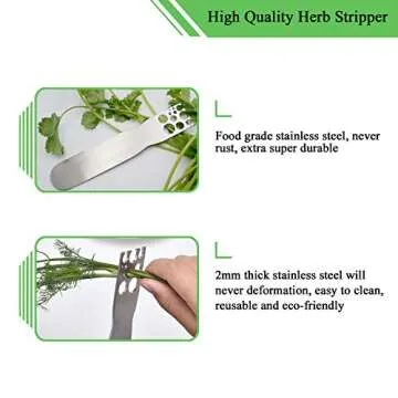 Durable Stainless Steel Herb Stripper for Quick Prep