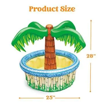 JOYIN 28” Inflatable Palm Tree Cooler, Luau Hawaiian Tropical Beach Themed Party Decorations, Blow Up Palm Trees Cooler Outdoor Party Supplies, Kids Adults Birthday Party Décor