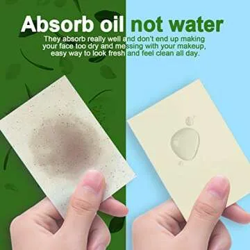 Teenitor Oil Absorbing Sheets for Face, 1000 Sheets Jasmine Oil Blotting Paper for Oily Skin, Natural Oil Control Film Oil Blotting Sheets for Face Men Women, Face Oil Sheets
