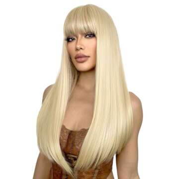 SUKRI Long Blonde Wig for Stylish Everyday Looks