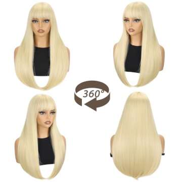 SUKRI Long Blonde Wig for Stylish Everyday Looks