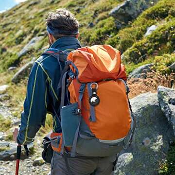 Stylish Supfine Leather AirTag Holder for Apple AirTags