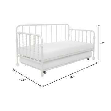 Little Seeds Wren Metal Daybed with Trundle for Kids