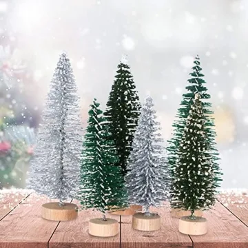 18Pcs Miniature Pine Trees Perfect for Christmas Crafting