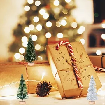 18Pcs Miniature Pine Trees Perfect for Christmas Crafting