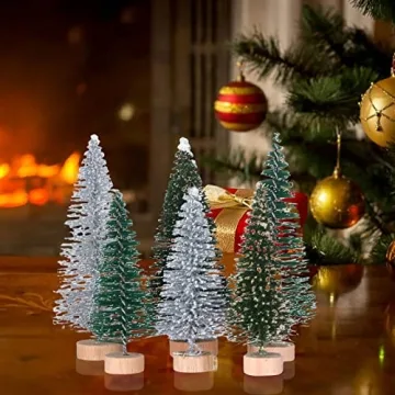 18Pcs Miniature Pine Trees Perfect for Christmas Crafting