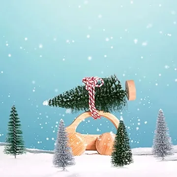 18Pcs Miniature Pine Trees Perfect for Christmas Crafting