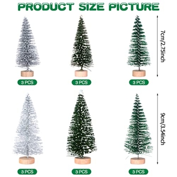 18Pcs Miniature Pine Trees Perfect for Christmas Crafting