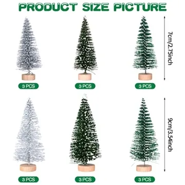 18Pcs Miniature Pine Trees Perfect for Christmas Crafting