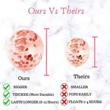 Artunique 63pc Rose Gold Party Decorations Kit | Huge Rose Gold Latex and Confetti Balloons (18) | Sequin Table Runner (1) | Fringe Curtain (2) | Ribbon (2) | Paper Straws (25) | Tassle Garland (15)