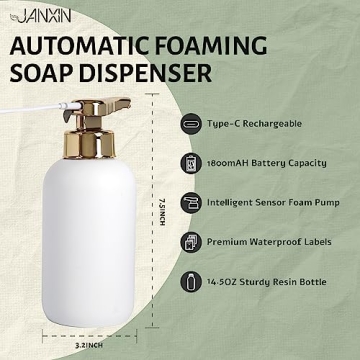 Janxin Touchless Automatic Soap Dispenser for Home