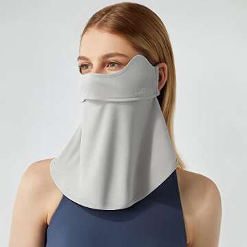 OHRAIN Neck Gaiter Face Scarf Cover Sun Protection Balaclava Cloth Bandanas with Ear Loops 19SSF018,...