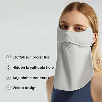 OHRAIN Neck Gaiter with UPF 50+ Sun Protection for All