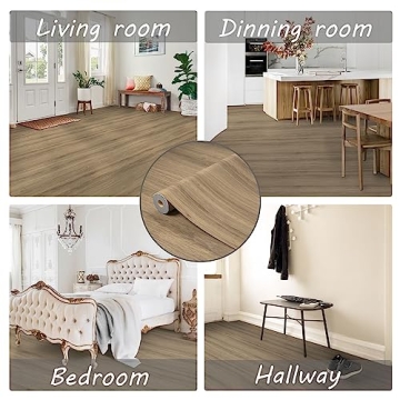 Oxdigi Peel and Stick Vinyl Flooring Roll 15.7"x118"