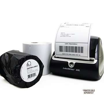 Buhbo Compatible with DYMO LabelWriter 4XL 4" x 6" Shipping Label 1744907, White (220 Per Roll)