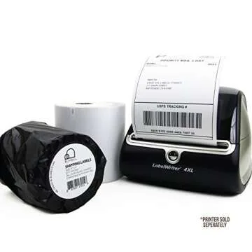 Buhbo Compatible with DYMO LabelWriter 4XL 4" x 6" Shipping Label 1744907, White (220 Per Roll)