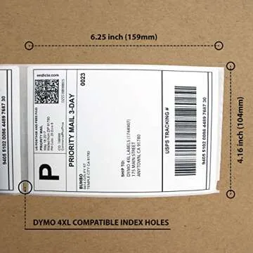 Buhbo Compatible with DYMO LabelWriter 4XL 4" x 6" Shipping Label 1744907, White (220 Per Roll)