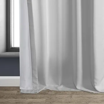 HPD Faux Linen Room Darkening Curtains - 84 Inches
