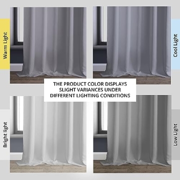 HPD Faux Linen Room Darkening Curtains - 84 Inches