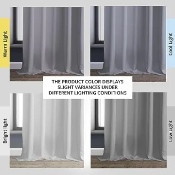 HPD Faux Linen Room Darkening Curtains - 84 Inches