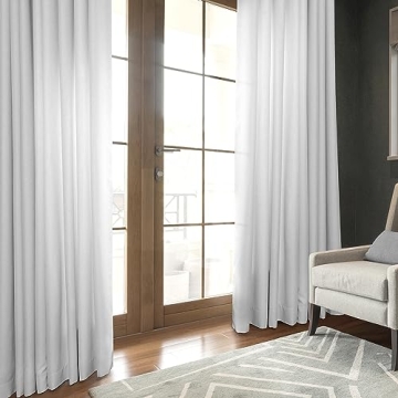 HPD Faux Linen Room Darkening Curtains - 84 Inches