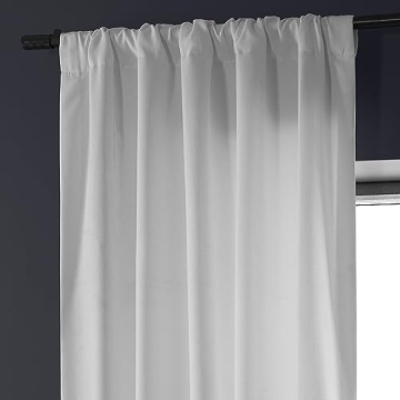HPD Faux Linen Room Darkening Curtains - 84 Inches
