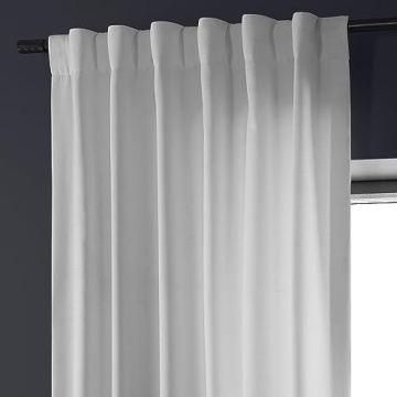 HPD Faux Linen Room Darkening Curtains - 84 Inches