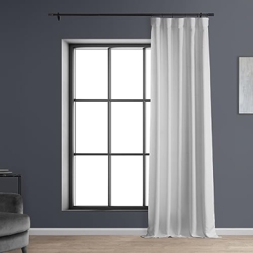 HPD Faux Linen Room Darkening Curtains - 84 Inches