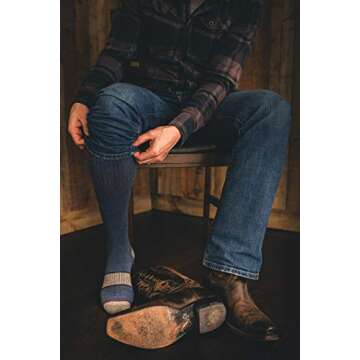 Woodroad Gear Co. Alpaca Wool Blend Knee High Socks - Perfect For Hiking, Hunting & Skiing - Men's S...