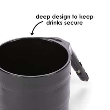 Diono Car Seat Cup Holders For Radian, Everett And Rainier Car Seats, Pack Of 2 Cup Holders, Black