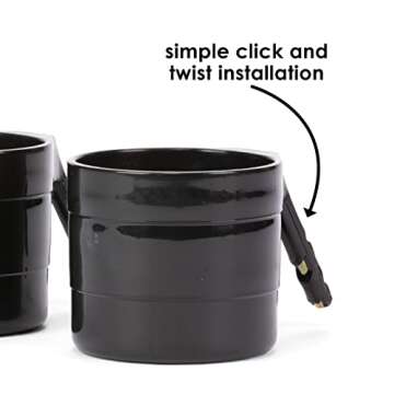 Diono Car Seat Cup Holders For Radian, Everett And Rainier Car Seats, Pack Of 2 Cup Holders, Black