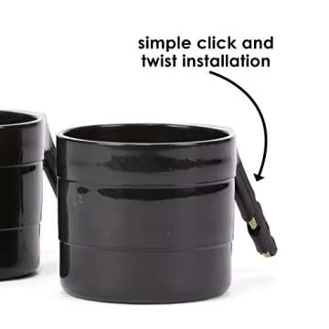 Diono Car Seat Cup Holders For Radian, Everett And Rainier Car Seats, Pack Of 2 Cup Holders, Black