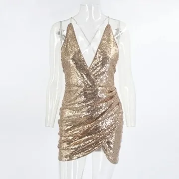 Stylish Women’s Sequin Bodycon Mini Dress for Parties