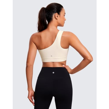 CRZ YOGA One Shoulder Sports Bra for Yoga and Workouts