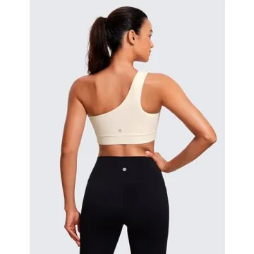CRZ YOGA One Shoulder Sports Bra for Yoga and Workouts