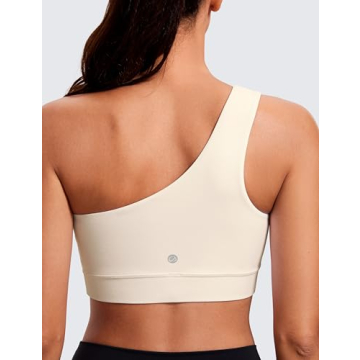 CRZ YOGA One Shoulder Sports Bra for Yoga and Workouts