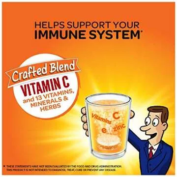 Airborne Zesty Orange Effervescent Tablets, 10 count - 1000mg of Vitamin C - Immune Support Suppleme...