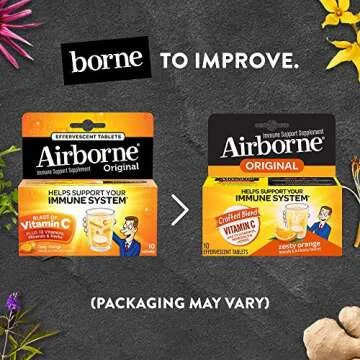 Airborne Zesty Orange Effervescent Tablets for Immune Boost