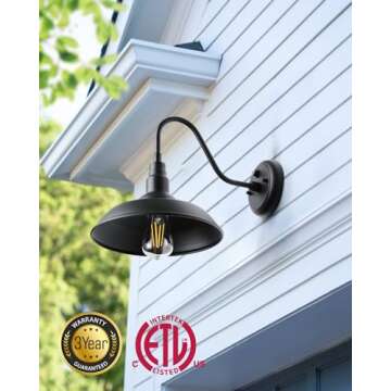 VIANIS Gooseneck Barn Lights for Outdoor Elegance