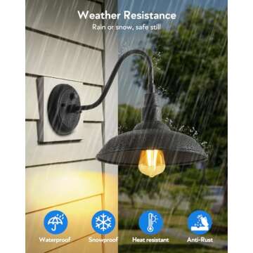 VIANIS Gooseneck Barn Lights for Outdoor Elegance