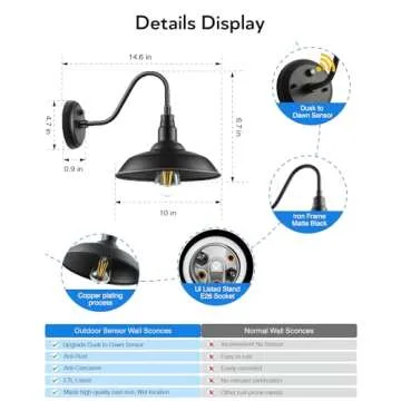 VIANIS Gooseneck Barn Lights for Outdoor Elegance