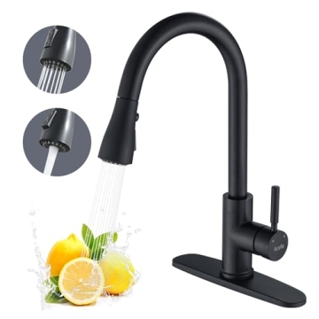 Arofa Matte Black Kitchen Faucet – Stylish & Functional Design for Modern Kitchens