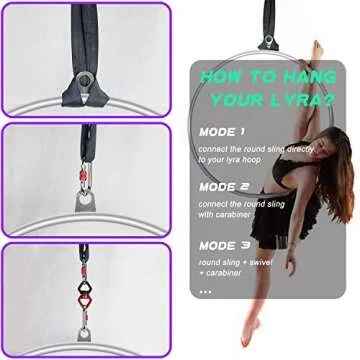 TESLANG Aerial Hoop Set for Beginners and Pros - 85cm/90cm