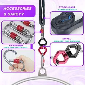 TESLANG Aerial Hoop Set for Beginners and Pros - 85cm/90cm
