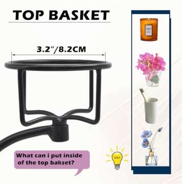 Stylish Wall-Mounted Hand Towel Holder with Candle Decor