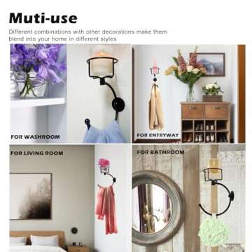 Stylish Wall-Mounted Hand Towel Holder with Candle Decor