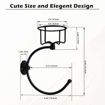 Stylish Wall-Mounted Hand Towel Holder with Candle Decor